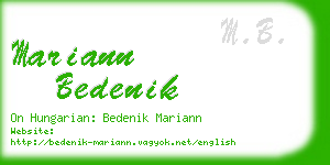 mariann bedenik business card